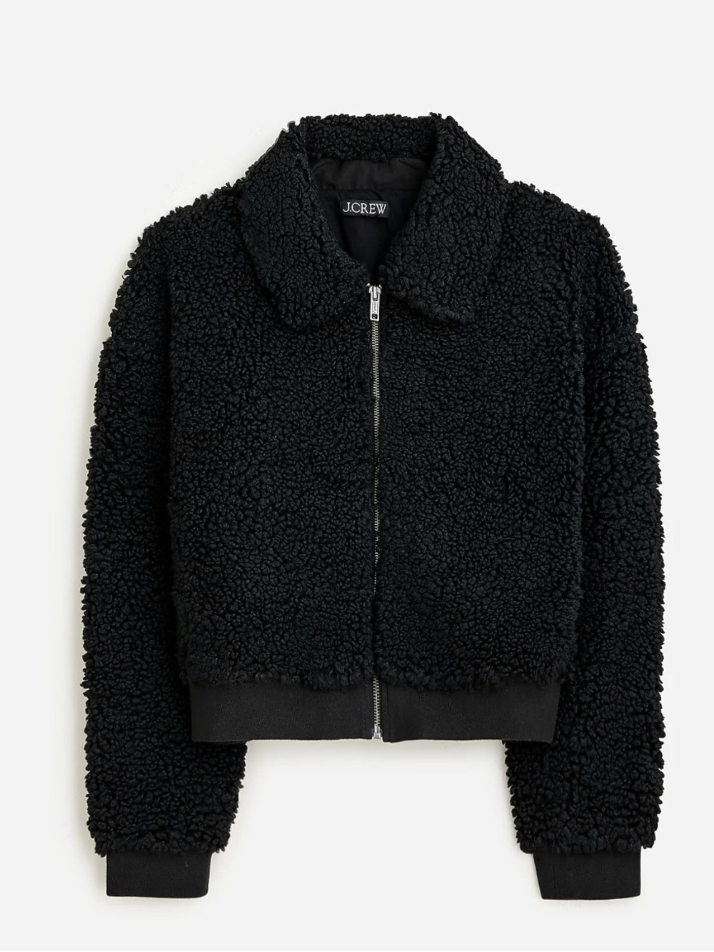 J Crew Cropped Sherpa jacket - Picture 1 of 4